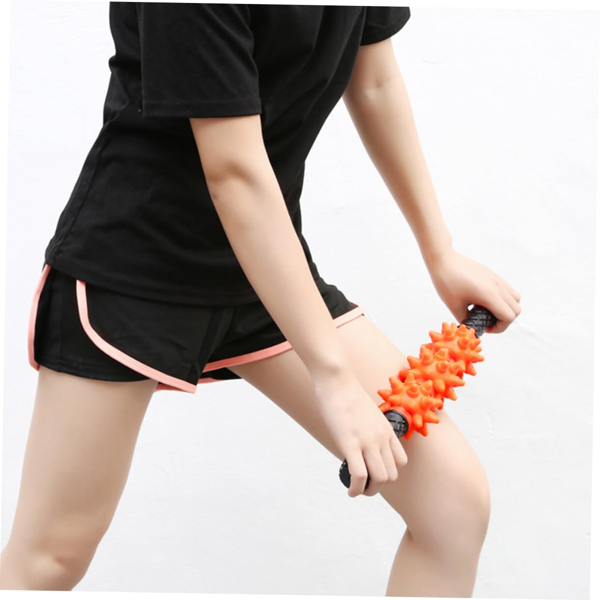Rodillo de Masaje Muscular de Yoga Naranja Tpr Pvc Portátil | Recuperación Muscular, Uso y Espalda, Diseño Compacto para Llevar en Bolsa Color Aleatorio
