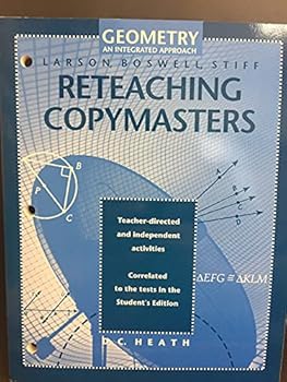 Paperback Reteaching Copymasters for Geometry: An Integrated Approach by Larson, Boswell, and Stiff Book