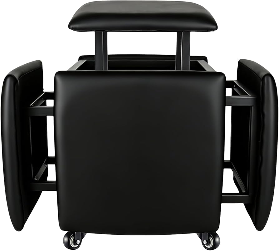 Amazon.com: LUGSHIREE 5 in 1 Nesting Ottoman Cube Chair, Stackable
