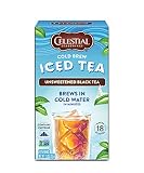 Celestial Seasonings Cold Brew Iced Tea, Unsweetened, Contains Caffeine, 18 Tea Bags (Pack of 6)