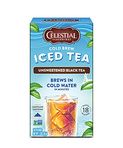 Celestial Seasonings Cold Brew Iced Tea, Unsweetened, Contains Caffeine, 18 Tea Bags (Pack Of 6) #TOP6