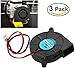 Flyinghedwig 3Piece Ventilatore DC 12V per stampante 3D, Ventola radiatore del ventilatore a turbina, eccellente per il dissipatore di calore raffreddamento a caldo, accessori per stampanti 3D,Nero