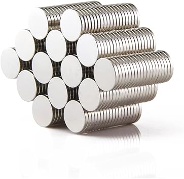 SYHL 50 Pack Nickel Plated Thin Fridge Magnets, 151mm Flat Ferrite Refrigerator Magnets