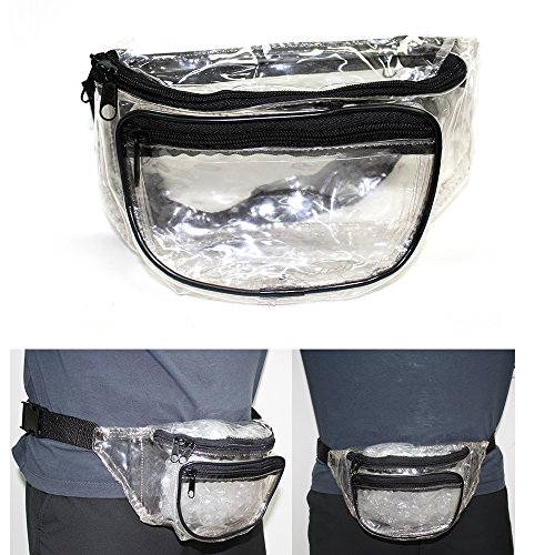 1 Clear Fanny Pack Waist Belt Strap Pouch Bag Travel Sport Hiking Men Women New