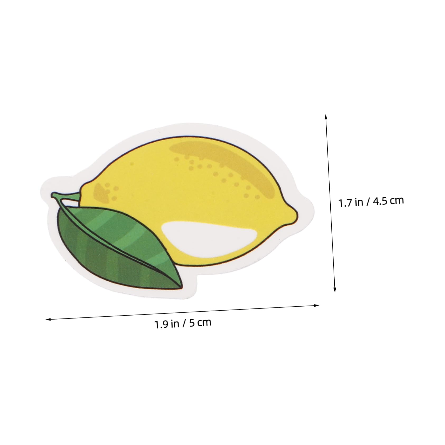 HOMSFOU 50 Pegatinas Adhesivas de Limón Diseño Adorable para Portátil y Maleta, Seguras y Decorativas, Ideales para Decorar y Regalar a Amigos