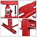 TUFFIOM 12-Ton Hydraulic Shop Press with Press Plates, H-Frame Adjustable Working Table Height Garage Benchtop Press, Red, 24.8”L x 15.35”W x 51.4”H