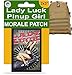 WWII Bomber Pin Up Girl "Lady Luck" Morale Patch. Perfect for your Tactical Military Army Gear, Backpack, Operator Baseball Cap, Plate Carrier or Vest. 2x3" Hook Patch. Made in the USA