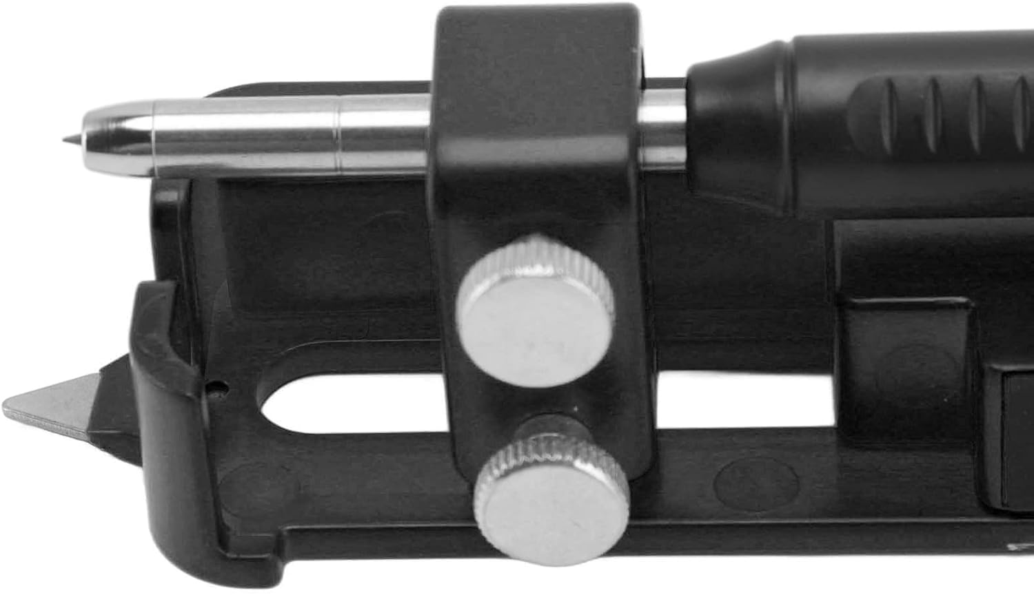 Multifunction Scribing Tool Construction Pencil Aluminum Alloy DIY Woodworking Marking Gauge, Construction Pencil for DIY Woodworking, Scriber Line Maker Measuring Tool (Black)