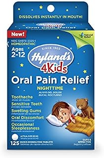Kids Nighttime Oral Pain Relief Tablets by Hyland's 4Kids, Natural Relief of Toothache