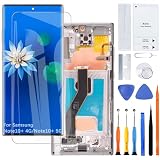 Display Schermo per Samsung Note10+ TFT argentato con cornice