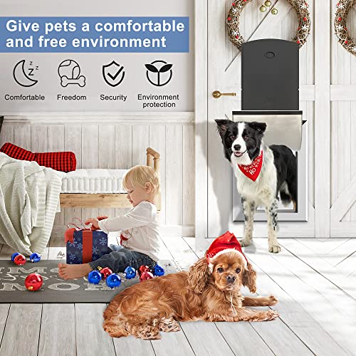 Mavricflex Weatherproof Dog Door With Double Sliding Lock Panel, Energy Efficient Rugged Aluminum Large Dog Door, Easy Installation, Magnetic Flap Heavy Duty Dog Door For Dogs Up To 100Lbs… #TOP4
