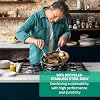 T-Fal x Jamie Oliver Cooks Smart Stainless Steel Pan 11-Inch, Induction Compatible, Oven Safe up to 500°F, Chef's Stainless Steel Skillet, Frying Pan, Silver #1