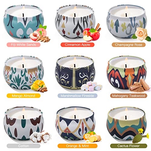 Scented Candles, 9 Packs 2.5oz Candle Set, Soy Candles for Home Scented, Aromatherapy Candle Gift Set for Stress Relief, Bathing, Ideal Gifts for Women Birthday, Valentines Day, Mothers Day - Thumbnail 2