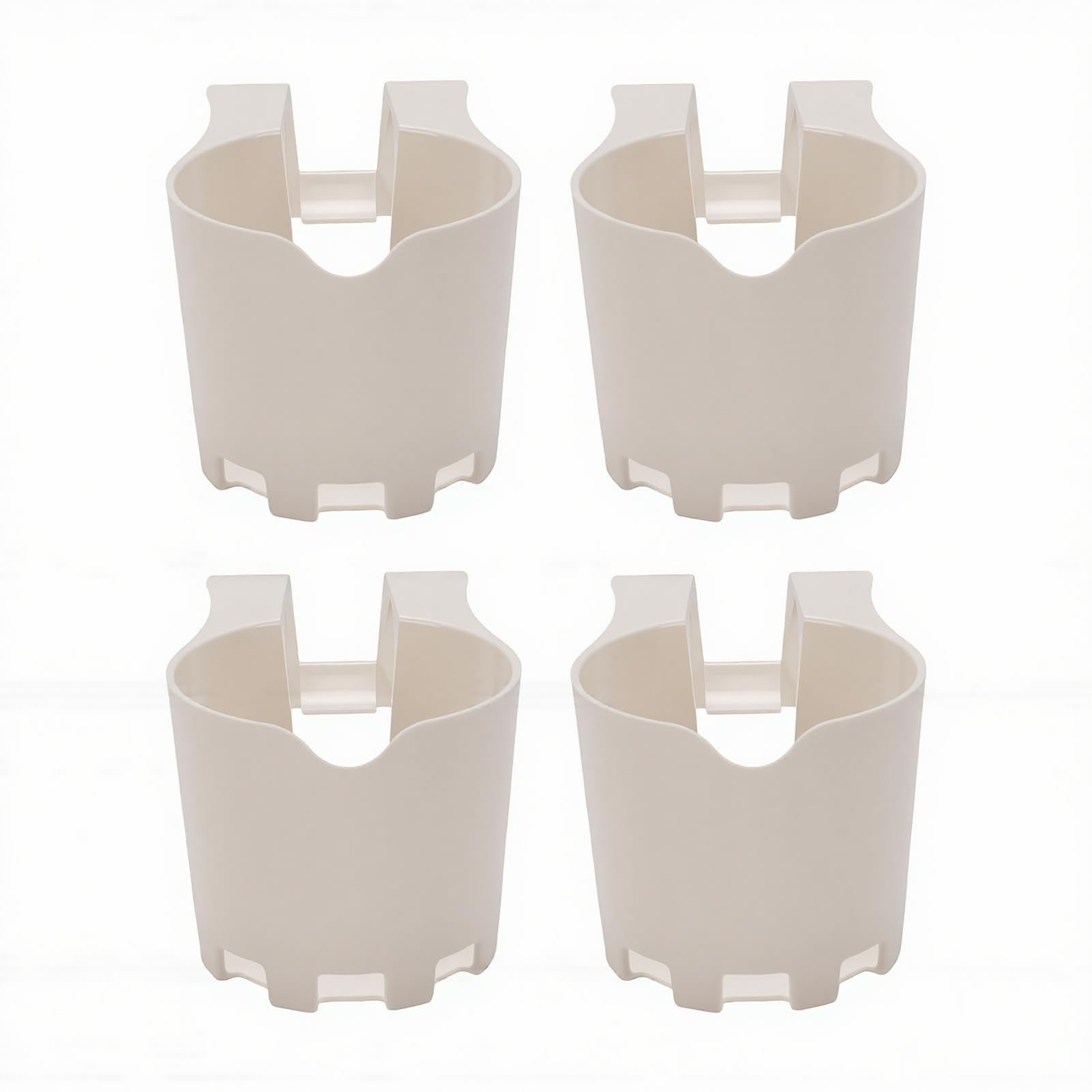 Cocoarm Portabicchieri a Bordo Piscina Confezione da 4 Portabevande in ABS con Morsetto su Portabevande per Piscina 5,9 X 3,9 X 3,4 Pollici per Piscine Fuori Terra Barra Superiore Rotonda per (WHITE)
