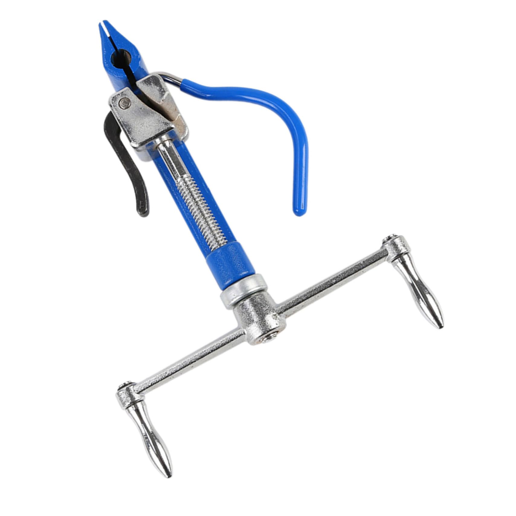 Cabilock Cortador de apriete Afectador de bandas de metal tensor de flejado de acero inoxidable Herramienta de unión de acero inoxidable herramienta de bandas Aleación de zinc Azul