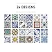 150 pcs, Dollhouse Flooring, 1:12 Scale Doll House Tiles, Miniature Checkerboard Floor, REDUCIO! (Mediterranean Patterns)
