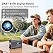 Kurbelradio DAB/UKW, Tragbare Solar Notfallradio mit 12000mAh Wiederaufladbare Powerbank, 2,4 "großes Farbdisplay, LED Taschenlampe & Leselicht, DAB+ Baustellenradio mit Bluetooth & SOS für Wandern
