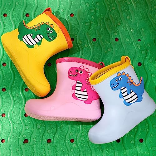 Kids Rubber Rain Boots, Waterproof Solid Classic Pull On Snow Boot for Children Toddler Boys Girls3