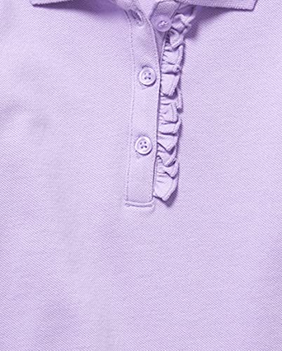 Image of The Children's Place Girls' Uniform Long Sleeve Ruffle Pique Polo