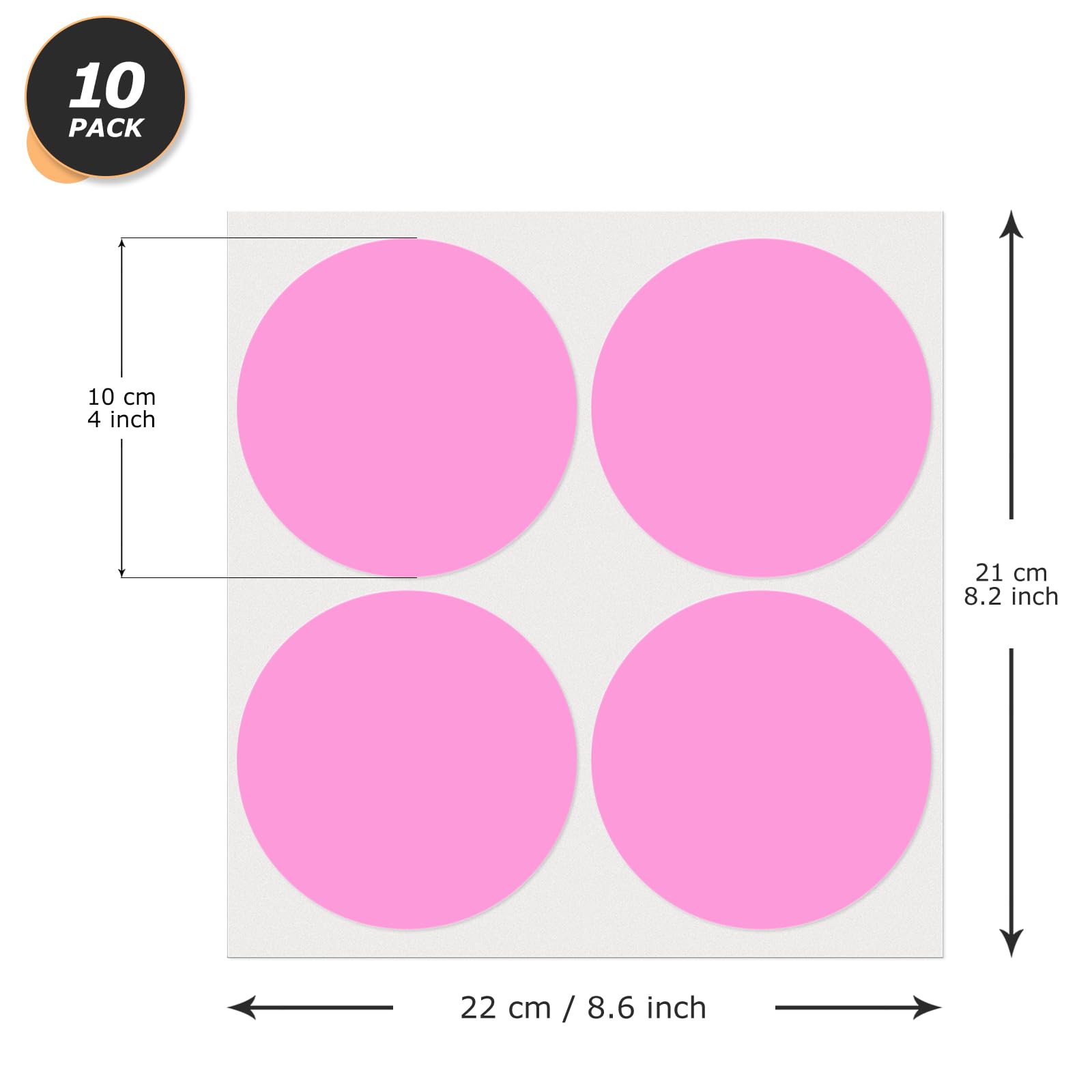 Gekleurde, ronde mini-stickers van vinyl | Seton