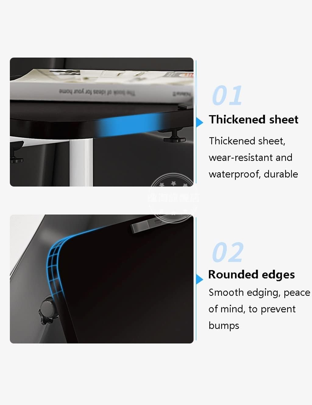 Overbed Table Rollers Folding Overbed Bedside Table with Wheel Medical Adjustable Mobile Standing Desk for Hospital and Home Medical Use Lightweight