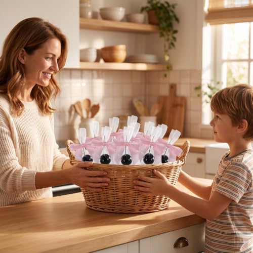 100pcs Rice Krispie Bags For Treats Clear Treat Bags With Gold Twist Ties — 사진 4