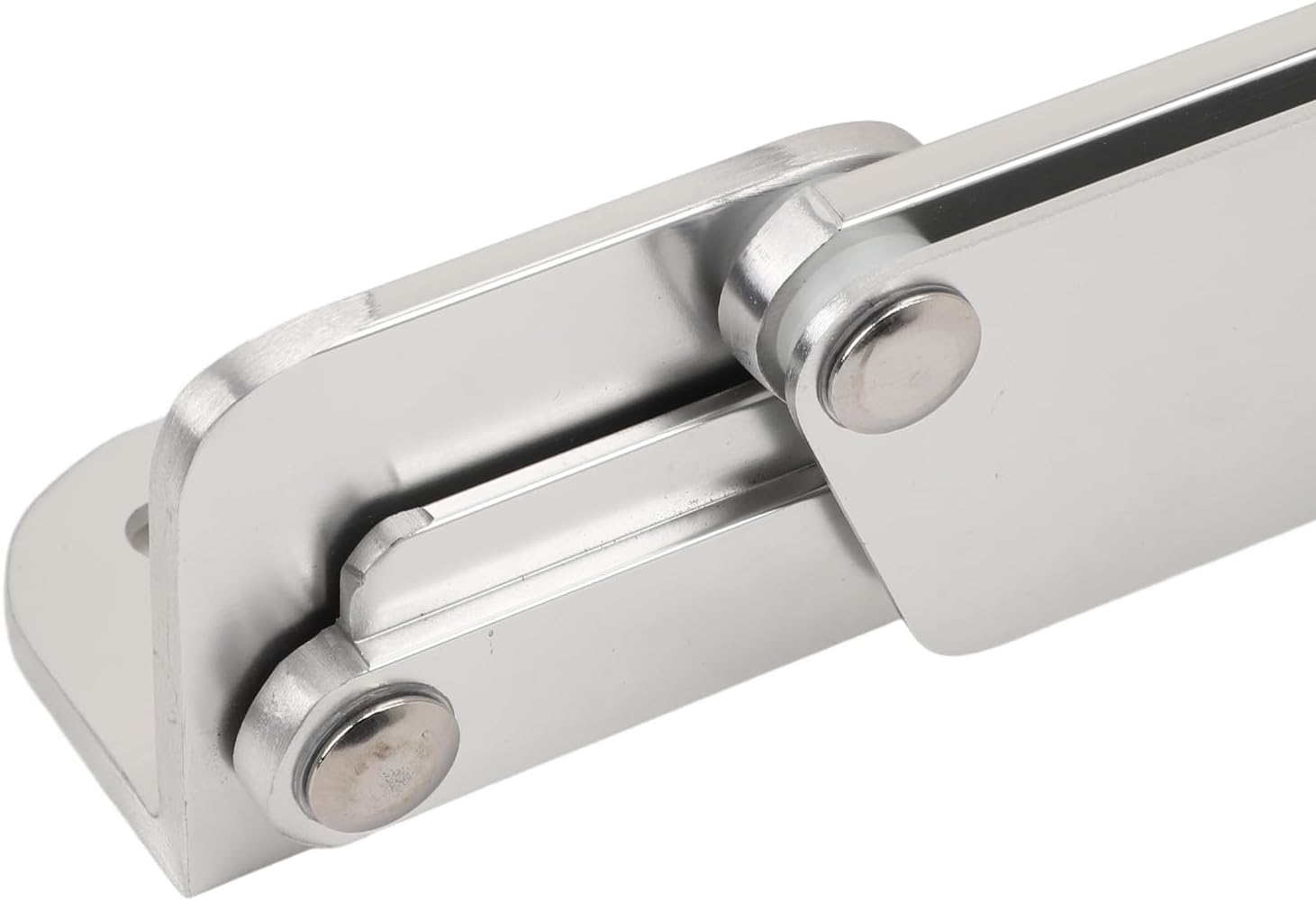 2PCS Boat Folding Seat Hinges, 6mm Thick Aluminum Alloy Boat Seat Hinge, Anti Pinch Fold Up Boat Seat Mounting Hinge for Yacht, Deformation Resistant