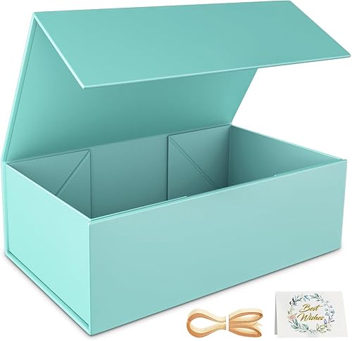Miniatura 13 de Caja de Regalo Negra, 9.5x6x3'' Cajas de Regalo para Regalos con Tapas Cierre Magnético Rectangular Plegable para Caja de Propuesta de Padrino