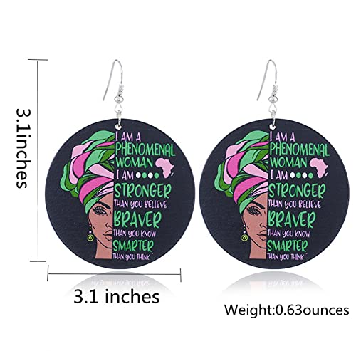 Custom Name Earrings For Women Personalized Drop Earrings For Women Fashion African Personality Girls Painted Pattern Wooden Pendant Ethnic Girls Gifts Prom Party Customize #TOP3