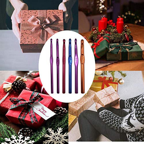 Large Size 6.5mm 7.0mm 8.0mm 9.0mm 10.0mm 12.0mm Crochet Hooks Aluminum Crochet Hooks Set with Crocheting Accessories