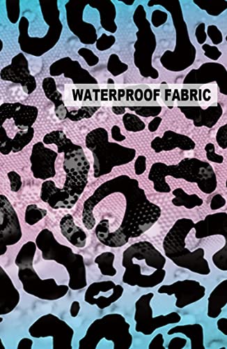 Waterproof Outdoor Throw Pillow Covers 18''X18'' Pack 2, Cheetah Blue Pink Teal Ombre Pillow Cases Cushion Cover With Hidden Zipper Leopard Fur Textured Colorful Gradient Pillowcase For Poolside Sofa #TOP4