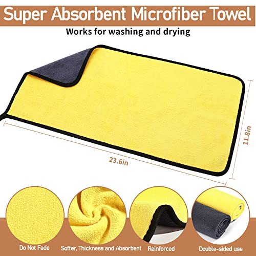 Lsyomne 62'' Car Wash Brush Mop Kit With Long Handle Microfiber Car Washing Tool Kit Detailing Brush Car Wheel Tire Cleaning Brush Windshield Squeegee Car Duster Towel For Cars Truck, Suv, Rv #TOP7
