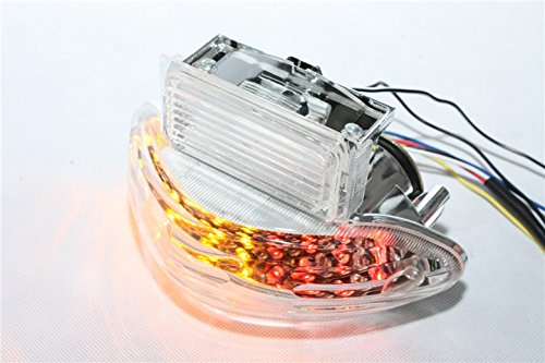 Smt- Custom Clear Lens Brake Tail Light With Integrated Turn Signals Indicators Compatible With Suzuki 1999-2007 Hayabusa Gsxr1300 2003-2006 Katana 600/750 2003-2006 Gsx-F 600/700 [B00Xm7K1S4] #TOP4