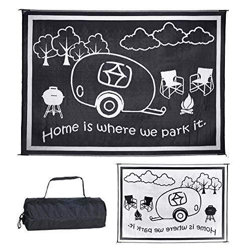 Large 9' X 18' Reversible RV Patio Mat For RV's, Decks And Campers