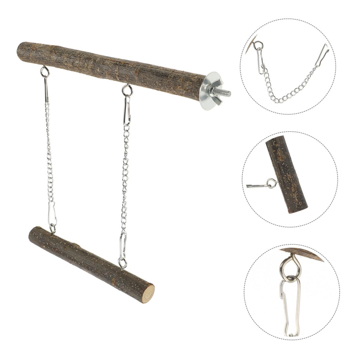 BESPORTBLE 5ensembles Perchoir pour Oiseaux Balancelle pour Perruches Et Perroquets Jouet Naturel Activité Support De pour Cage à Oiseaux Accessoire De pour Petits