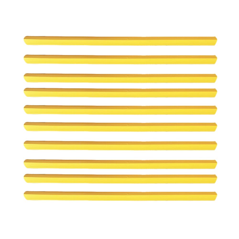 30.5cmx1.5cm Plastic Slide Binders Yellow, A4 Spine Bars, Binding Bars Slide Grip for Report Cover Presentation Office Document, 10PCS