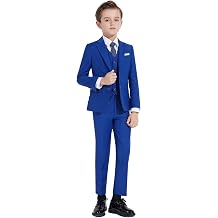 Plavict Boys Royal Blue Suit Slim Fit Kids Suit for Big Boys Size 20