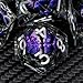 ARUOHHA DND Resin Dice Dragon Eye Dice Liquid Core Purple Sharp Edged Dice Set with Gift Box, Dungeons Polyhedral D and D Dice Set Compatible with D&D Role Playing Game D20 D12 D10 D8 D6