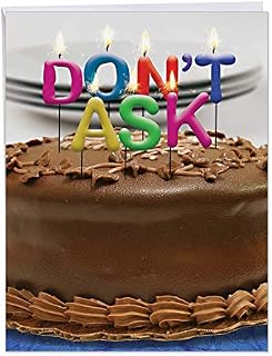 Big Funny Birthday Card - Photo of Candles on a Cake Spelling 'Don't