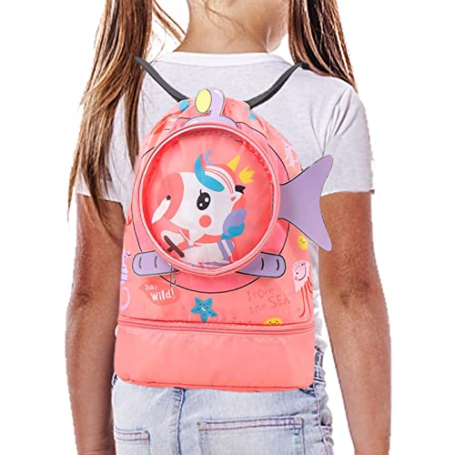 natação infantil | Animais dos desenhos animados sacos natação para crianças,Mochila academia molhad
