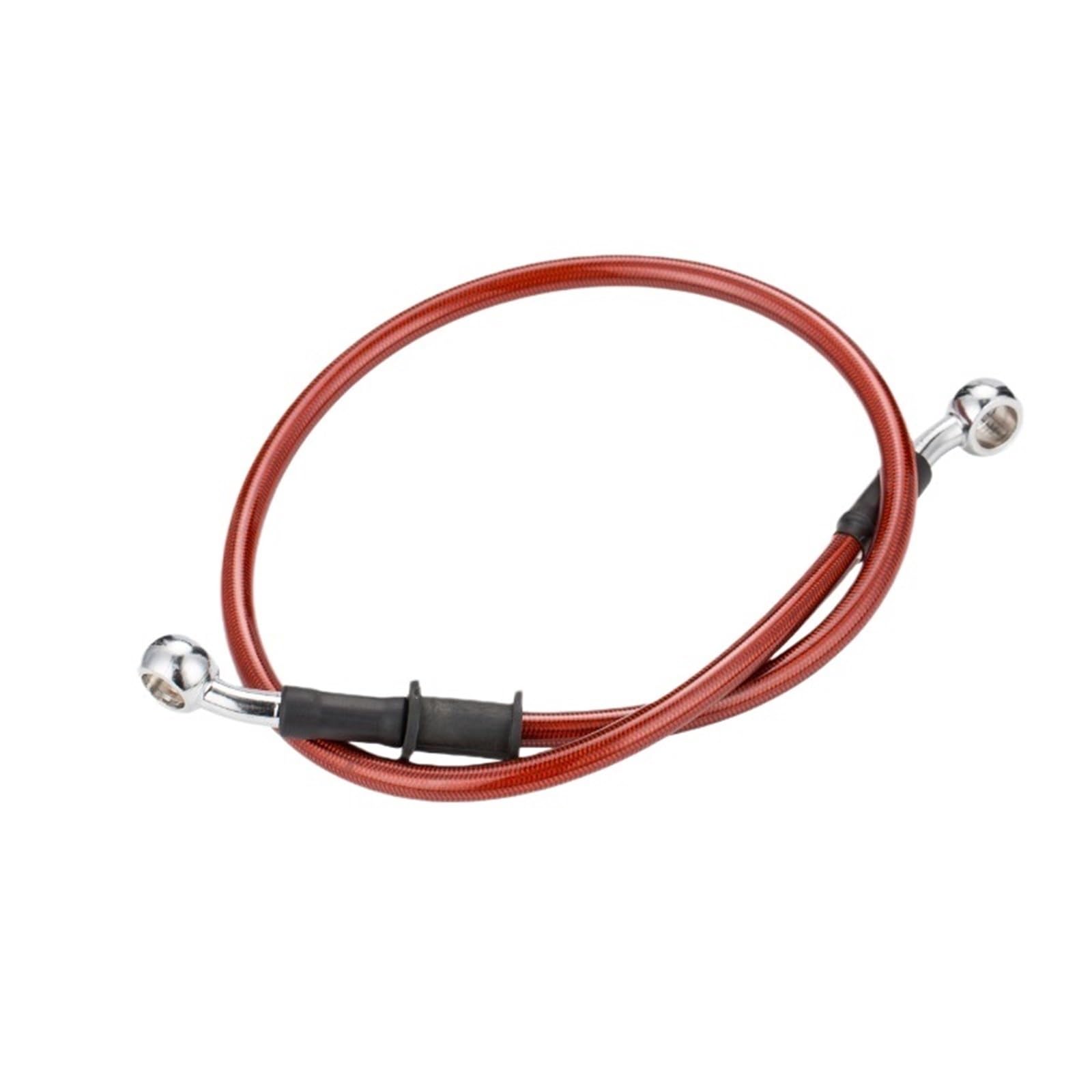 Lengh 400mm-1500mm Hydraulic Brake Hose Universal Brake Hose Line Steel Brake Cable Banjo Head Both Sides 28 °(Red,40CM)