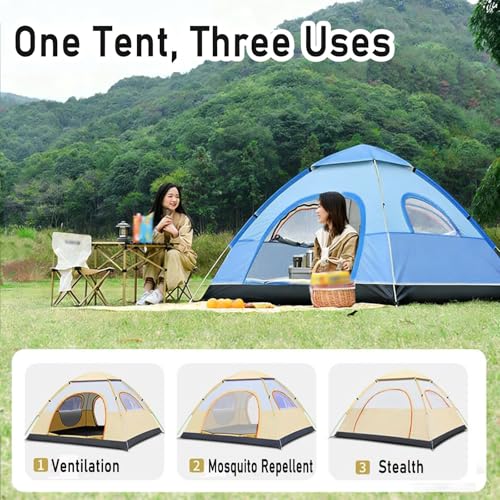 Carpa instantánea pop up para 3-4 personas, resistente al agua y UV miniatura 3