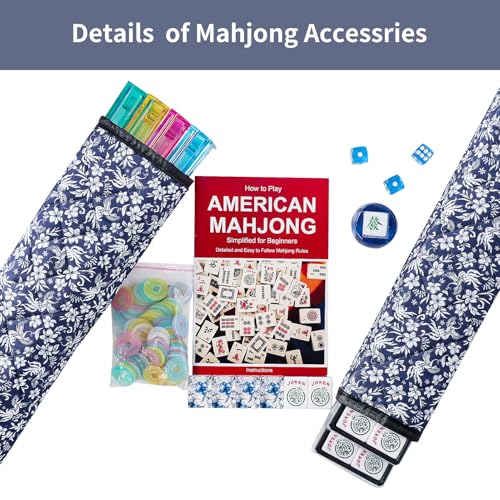 Set de Mahjong Americano con 166 fichas acrílicas miniatura 3