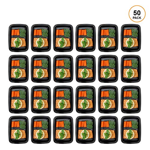 Freshware Meal Prep Containers [50 Pack] 1 Compartment Food Storage Containers With Lids, Bento Box, Bpa Free, Stackable, Microwave/Dishwasher/Freezer Safe (16 Oz) #TOP1
