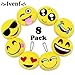 Ivenf Pack of 8 10cm/4" Mini Emoji Cushion Pillows Set
