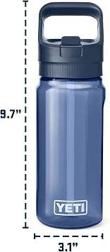 YETI Yonder 600 ml/20 oz Water Bottle with Yonder Straw Cap, Olive