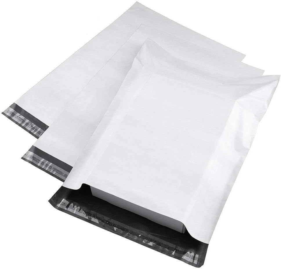 RyhamPaper Poly Mailers, 10" x 13" Envelopes Shipping Bags Self Sealing, 500 Bags(White)