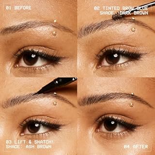 NYX PROFESSIONAL MAKEUP, The Brow Glue, Instant Brow Styler, 16H Extreme Hold, Vegan Formula - Cool Brown, 0.18oz / 5g, Dark Brown, 1.0 grams