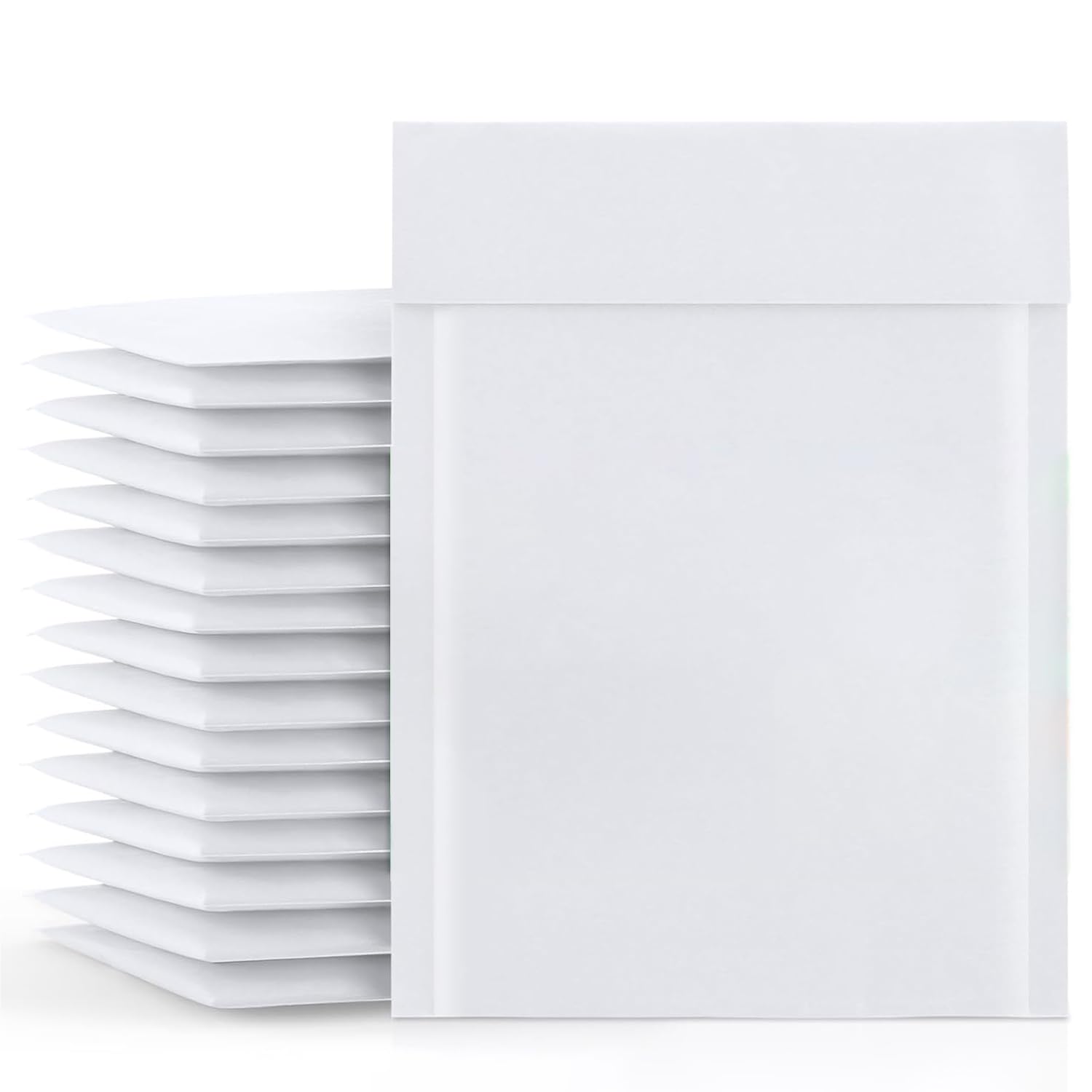 PSBM White Kraft Bubble Mailer, 10.5x16 Inch, 100 Pack, Padded Shipping Envelope Mailers, Self Seal and Peel Strip