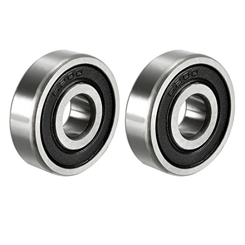 Uxcell 6200-2Rs Ball Bearing 10Mm X 30Mm X 9Mm Double Sealed 180200 Deep Groove Bearings, Carbon Steel (Pack Of 2) #TOP30